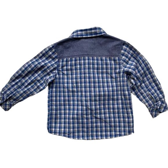 Mexx Blue Plaid Long Sleeve Motor Cycles Button Down Shirt Size 24-30 M - Picture 3 of 7
